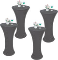 Elegant Highboy Table Cover Fitted Round Cocktail Cloth for Events