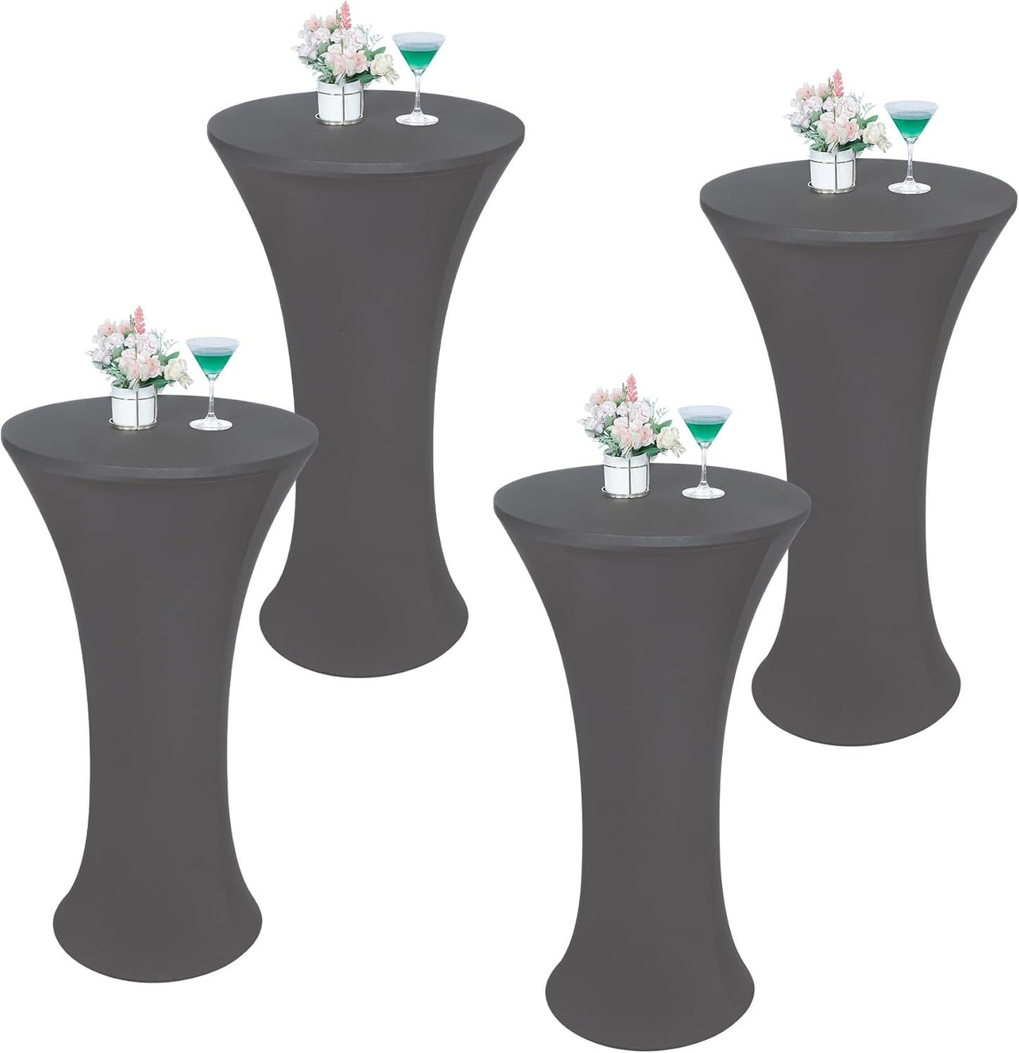 Round Cocktail Tablecloth Fitted Highboy Cover for Events