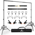 10x9ft Retractable Backdrop Stand Kit - Adjustable Photo Support