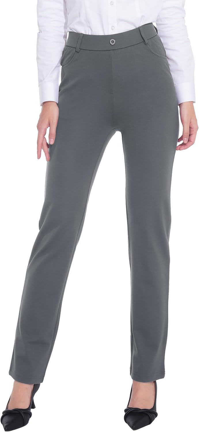 ZTN Women's Stretchy Dress Pants for Work and Casual Wear