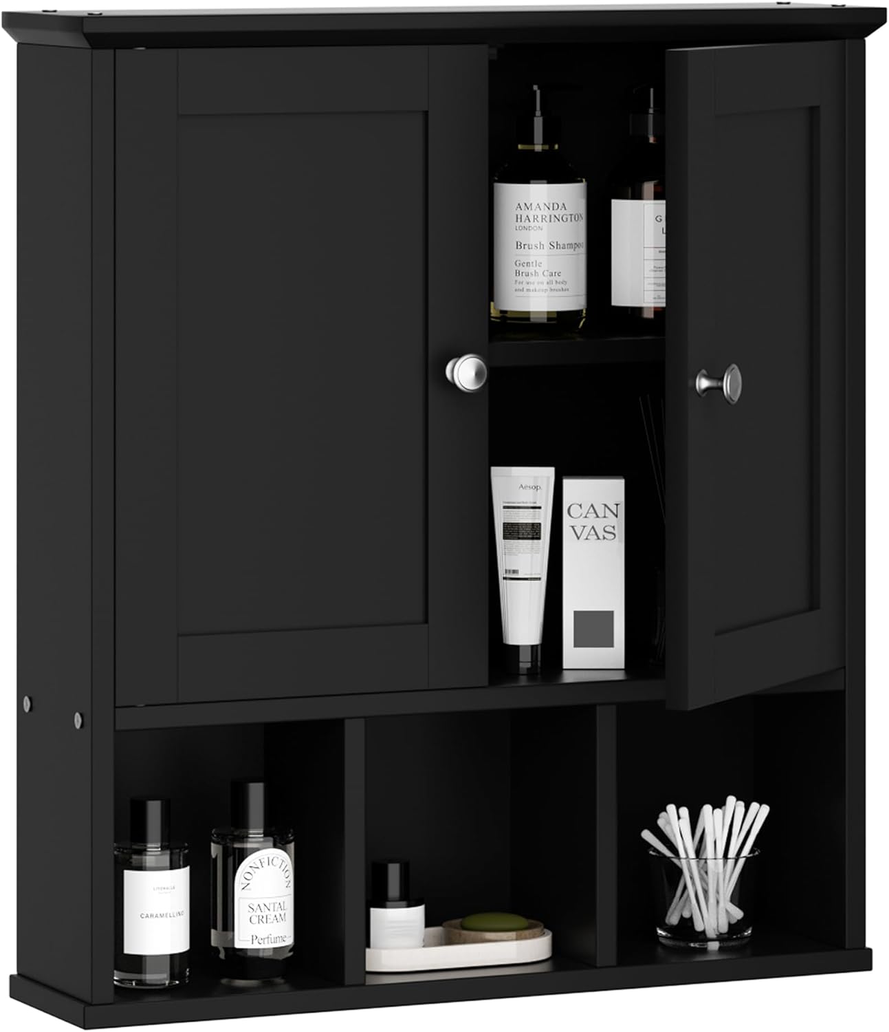 Shintenchi Bathroom Wall Cabinet with Adjustable Shelves for Storage
