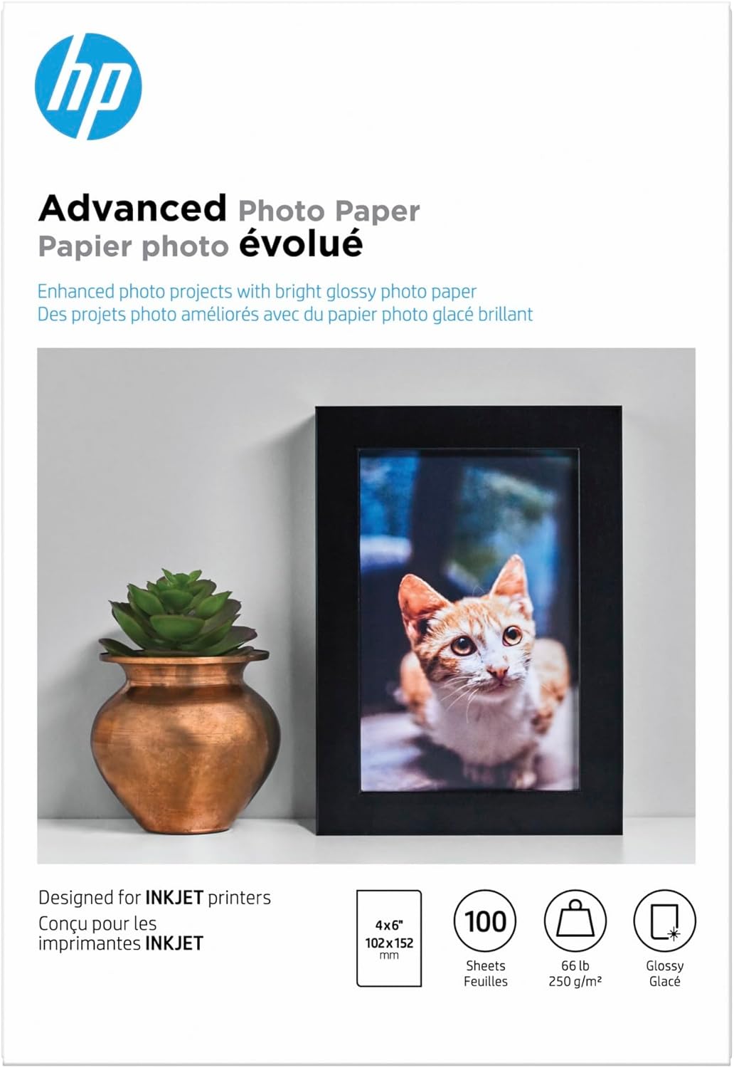 HP Glossy 4x6 Photo Paper - 100 Sheets for Stunning Prints