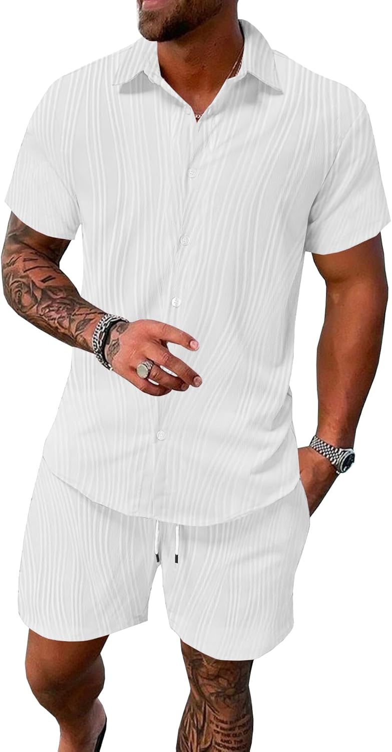 UOUA Summer Outfits for Men: Stylish 2 Piece Set for Any Occasion