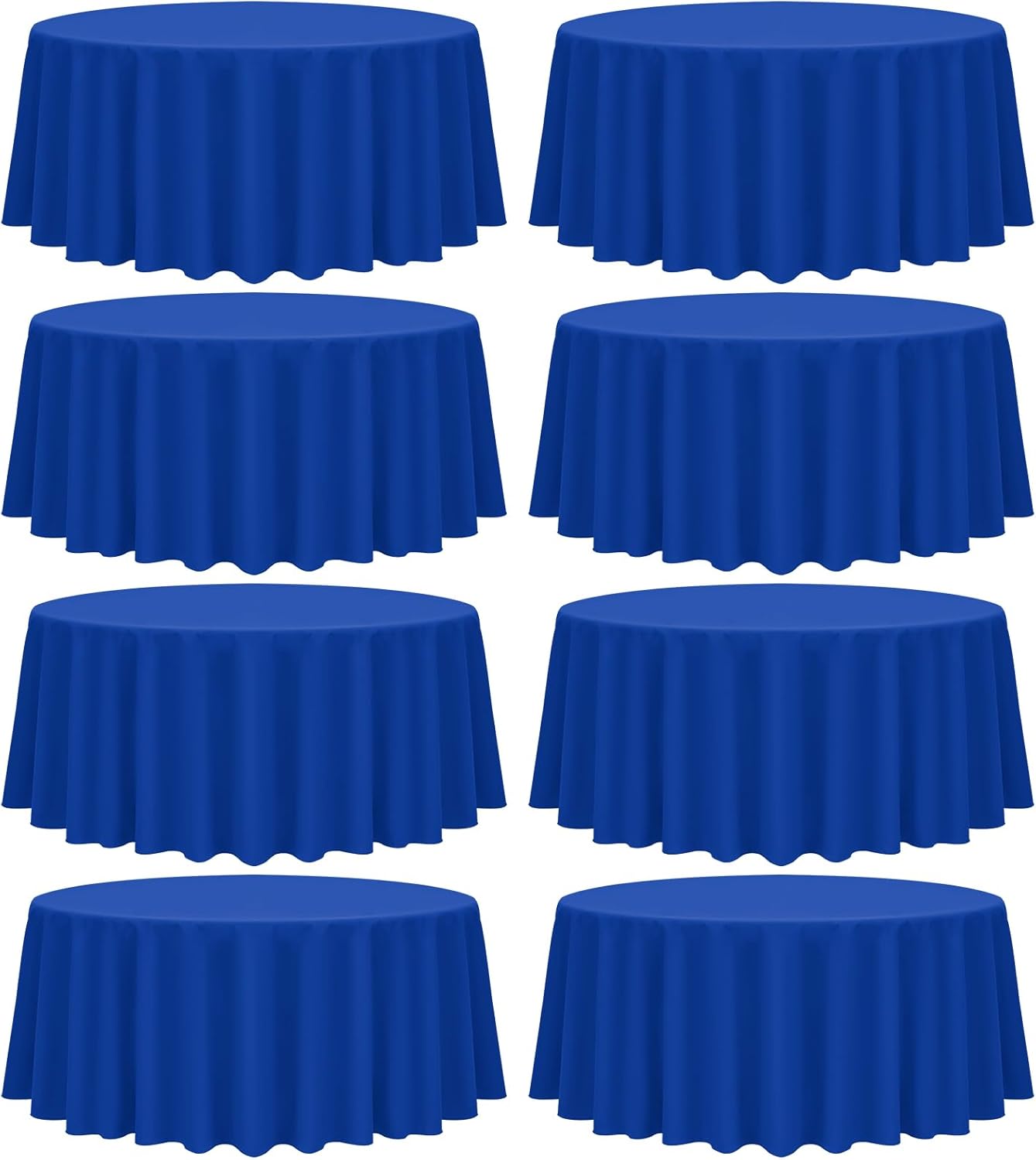 120 Inch Round Royal Blue Polyester Tablecloths for Events