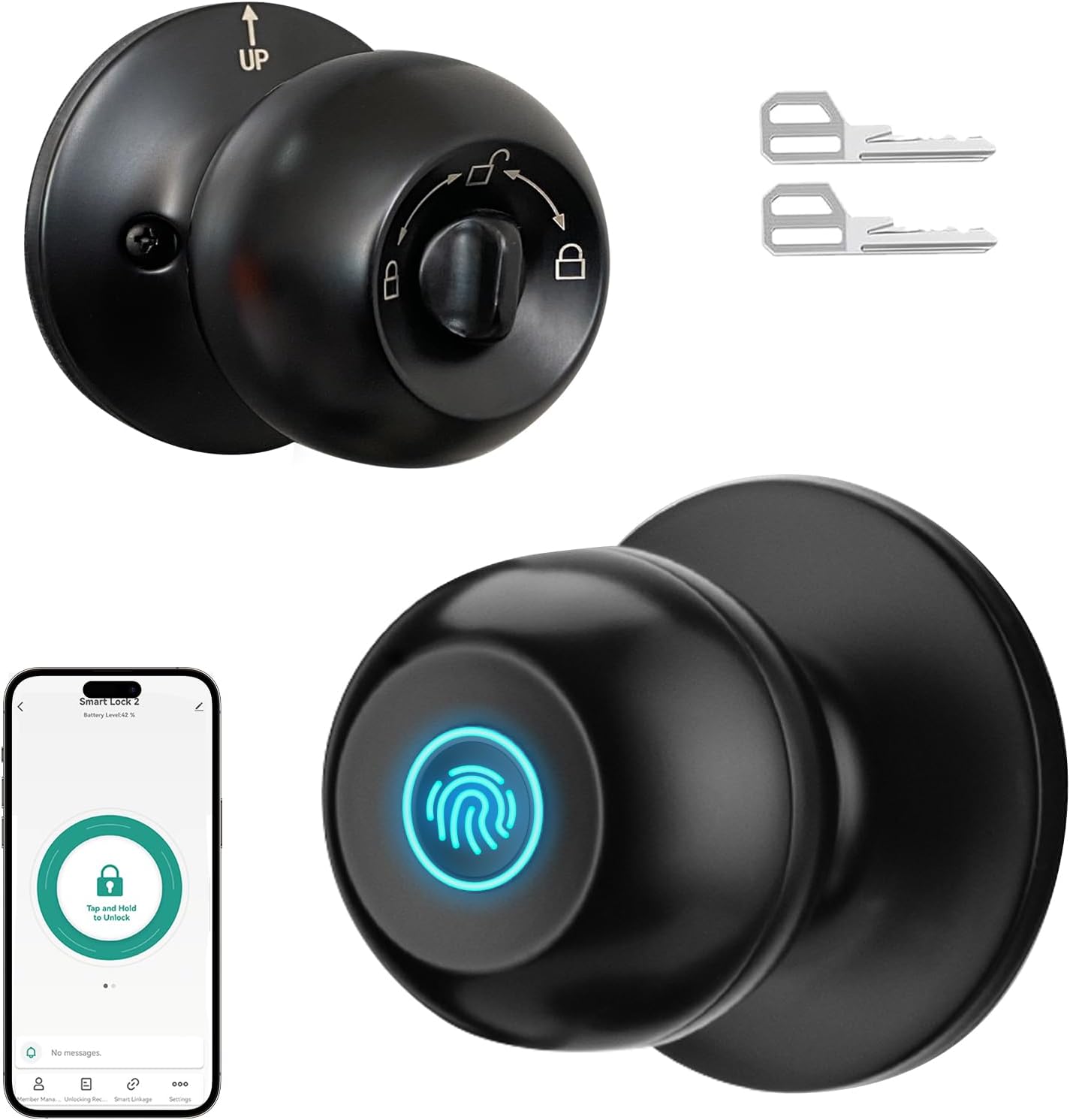 Fingerprint Door Lock with App Control for Smart Home Security