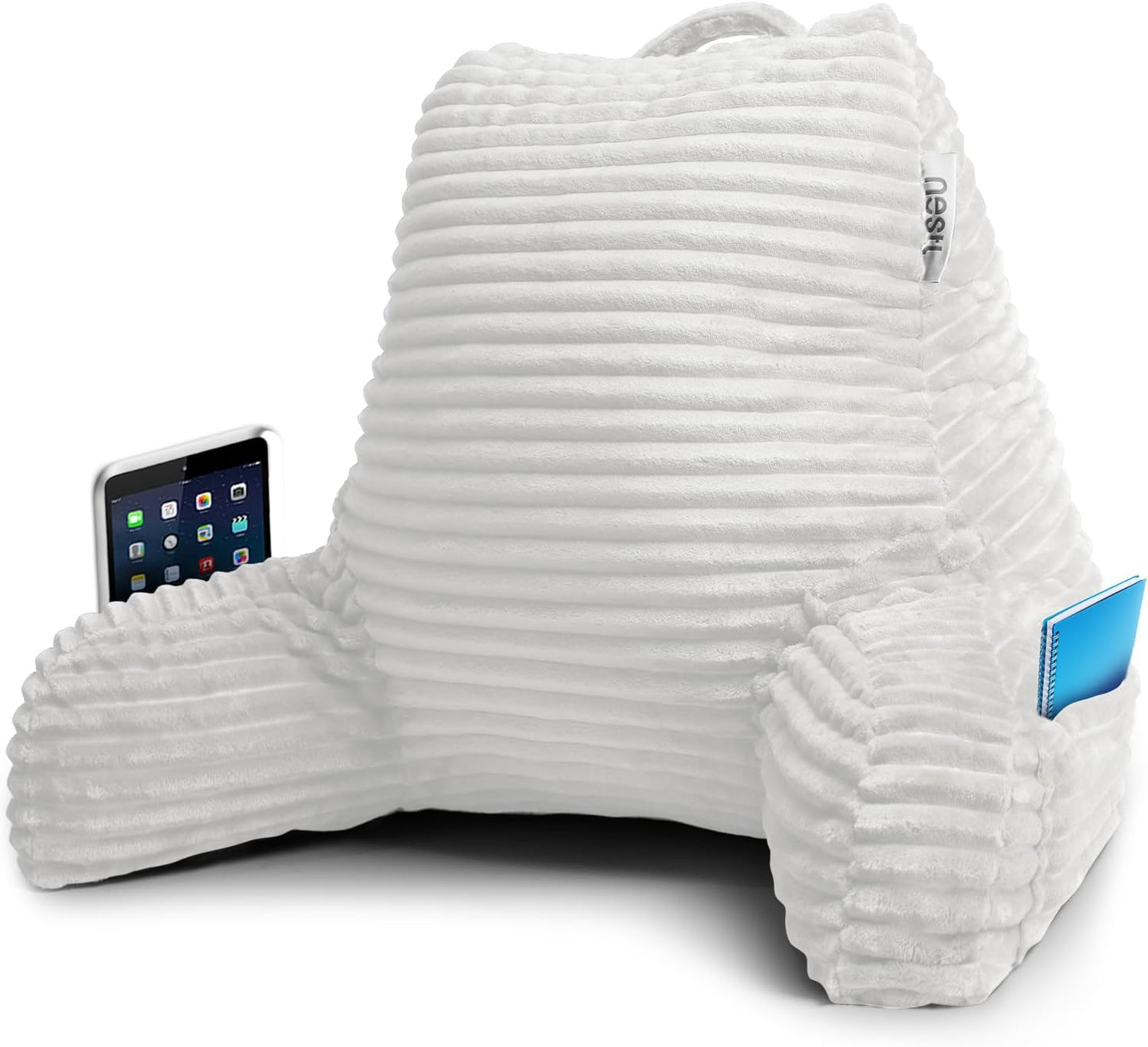Nestl Reading Pillow with Shredded Memory Foam for Comfort