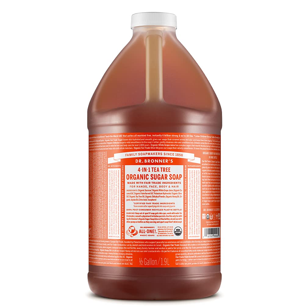Dr. Bronner's Organic Sugar Soap with Tea Tree for All Uses