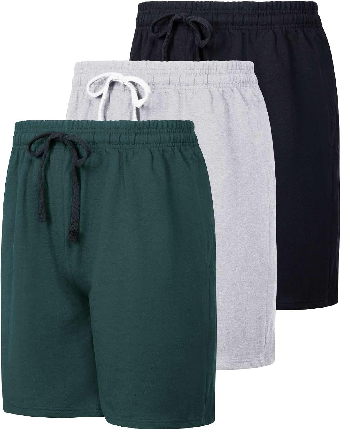 Men's Cotton 9in French Terry Casual Lounge Sweat Shorts with Pockets