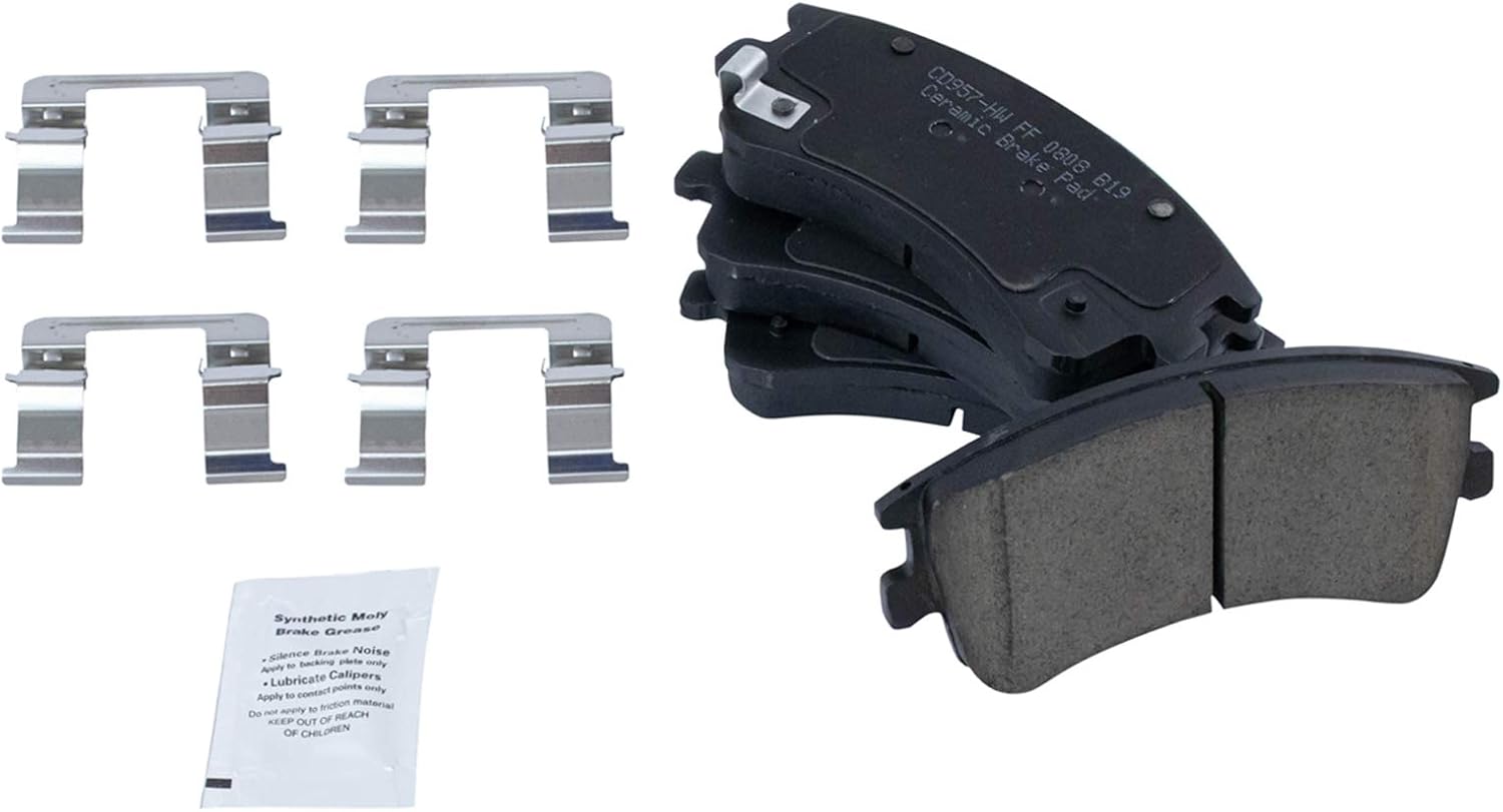 TRQ Front Brake Pads Ceramic for 2003-2005 Mazda 6 Vehicles