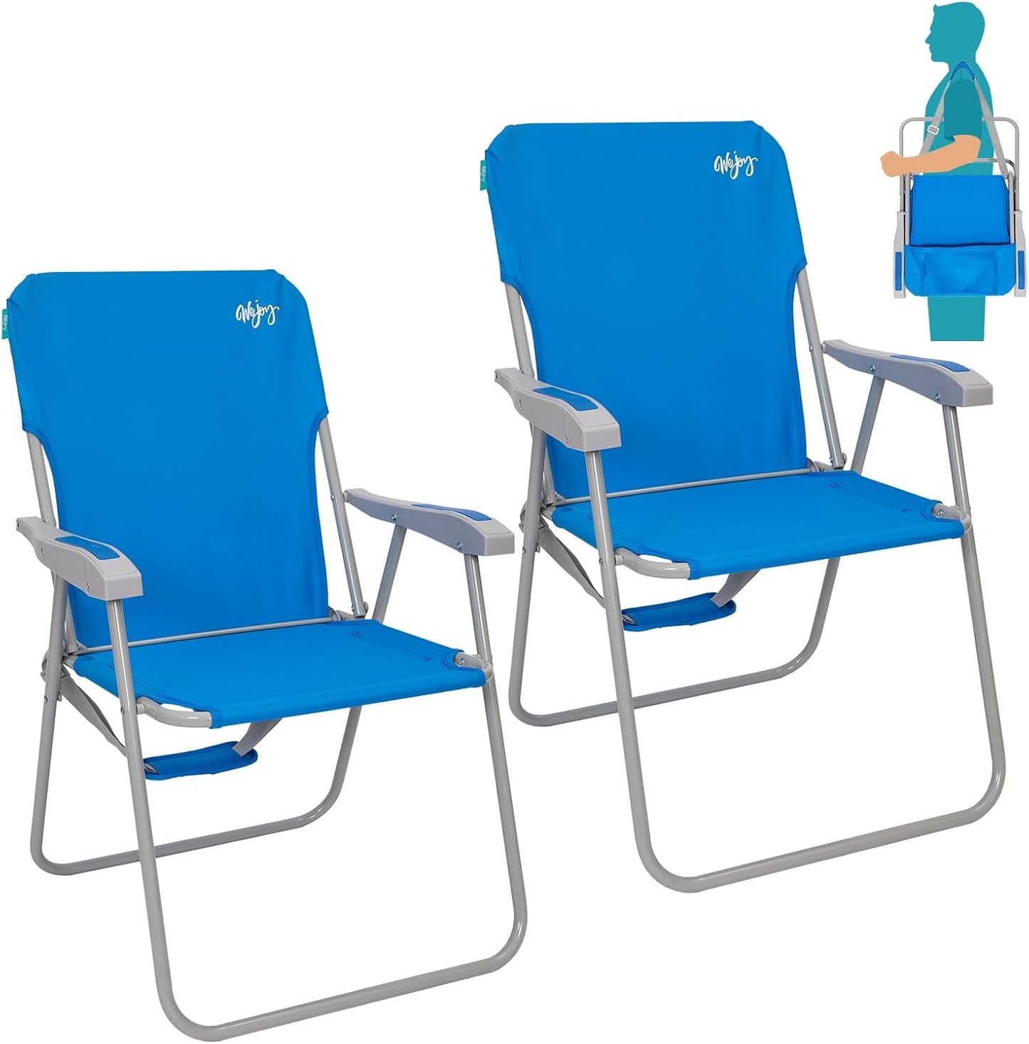 WEJOY Folding Beach Chair for Adults - Lightweight & Portable