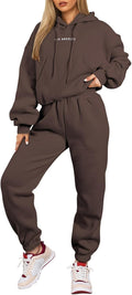 Herseas Womens 2 Piece Sweat Set - Cozy Oversized Lounge Tracksuit in