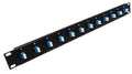 12 Port LC Fiber Optic Cable Patch Panel Singlemode 19in - Organized