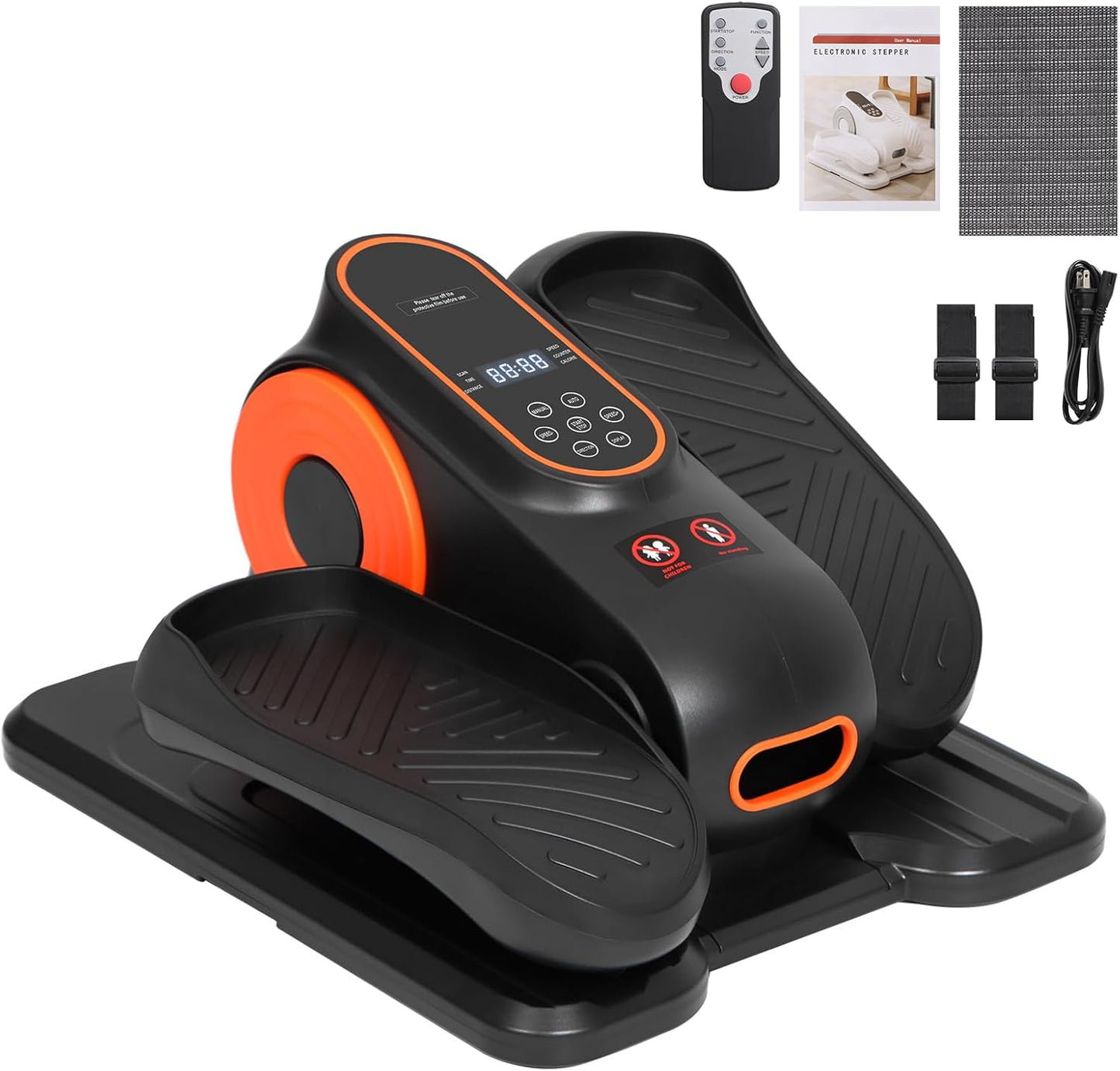 Under Desk Elliptical for Seniors - Remote Control, 12 Speeds