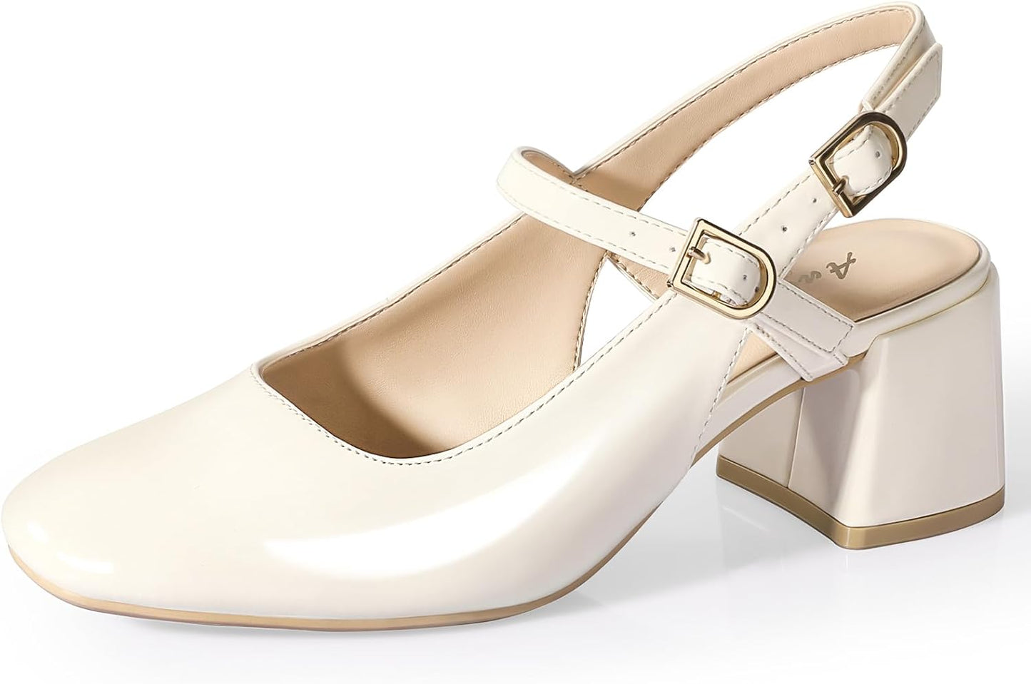 Ankis Mary Jane Chunky Low Heels for Women - Elegant Pumps
