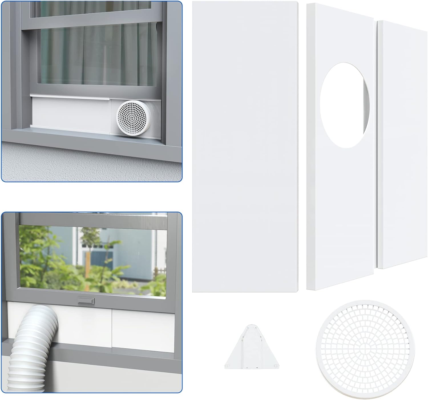 Wintcomfort Portable AC Window Seal Kit - Adjustable Panels for Easy Installation
