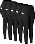 CHRLEISURE Leggings with Pockets for Women - High Waisted Tummy They