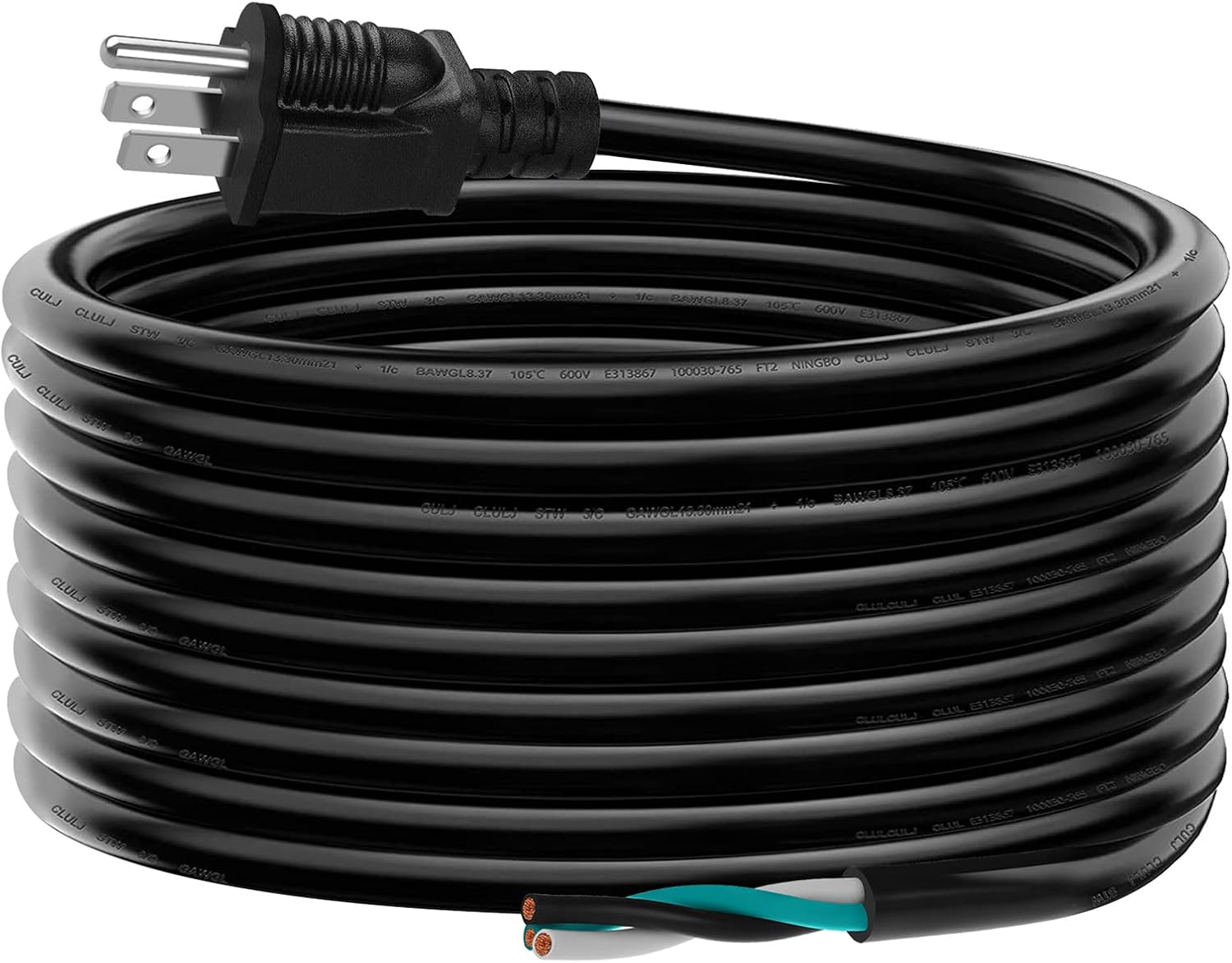 25 FT 14 AWG 3 Prong Replacement Power Cord for Appliances