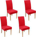 Smiry Velvet Stretch Chair Covers for Dining Room Set of 4