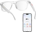 WGP Smart Glasses with AI Translation and Bluetooth Audio - White