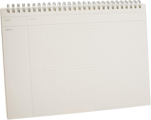 TWONE Spiral Graph Notebook, 60 Sheets, 7x10 for Students