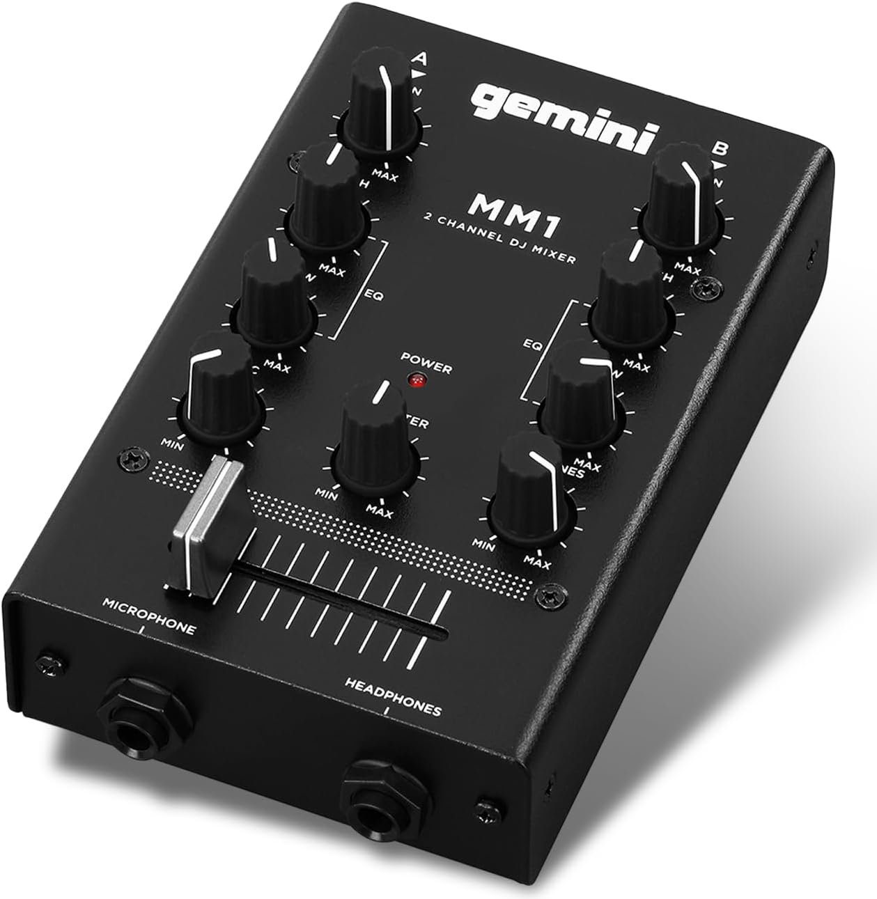 Gemini Portable 2-Channel DJ Mixer for Mobile DJs On-the-Go