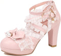 Kawaii Shoes Bow Pearl Heels for Women - Cute Mary Janes Pumps
