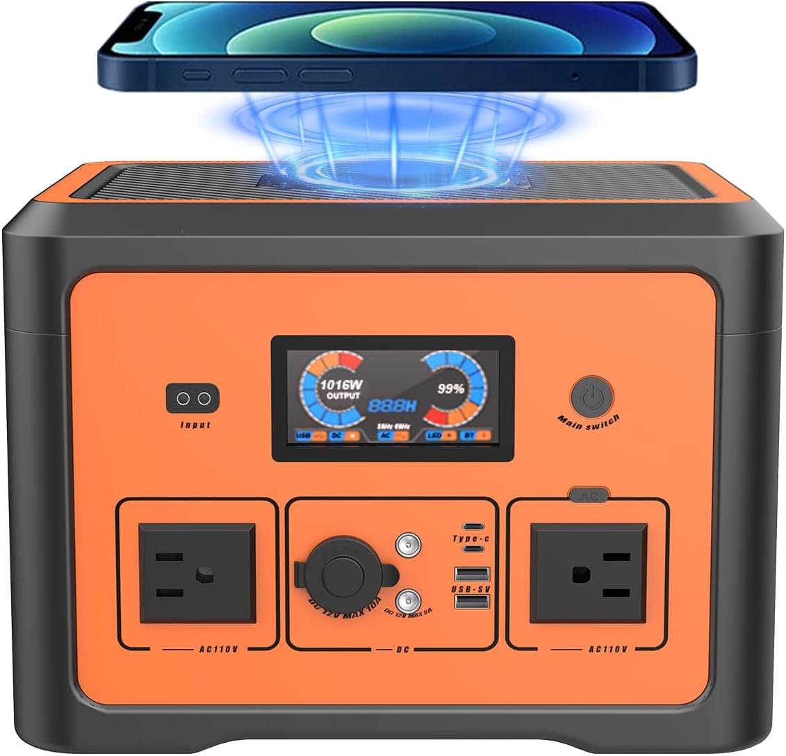 Tiexei Portable Power Station: 665Wh LiFePO4 Battery, 10 Outputs & UPS Backup