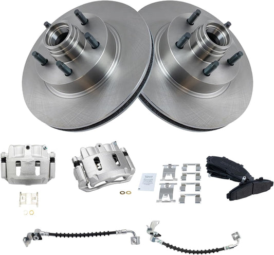 TRQ Front Brake Pad & Rotor Kit for Ford Explorer & Mountaineer