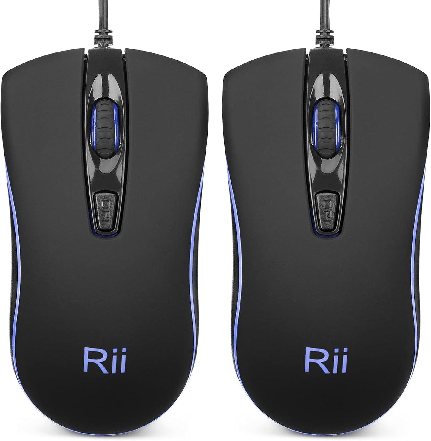 Rii Wired Mouse with Blue Backlit - Ergonomic Comfort!