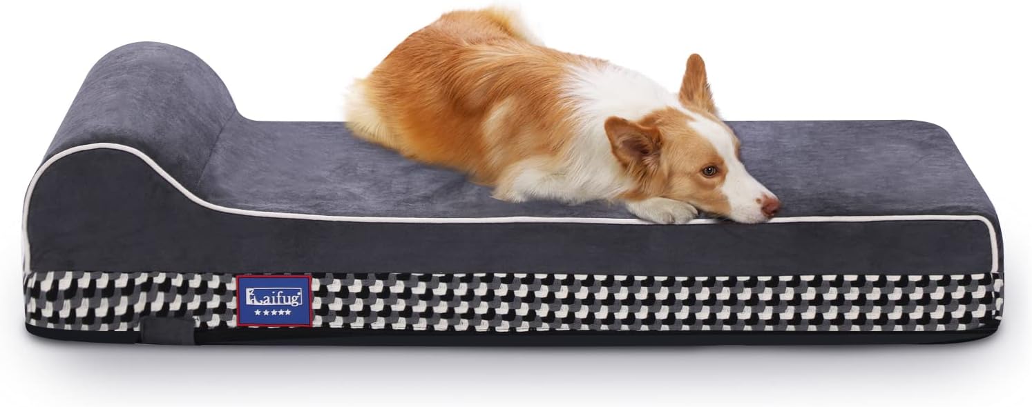 Laifug Orthopedic Memory Foam Extra Large Dog Bed for Comfort