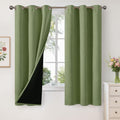 Olive Green 100% Blackout Curtains 63 in - Thermal Insulated Panels