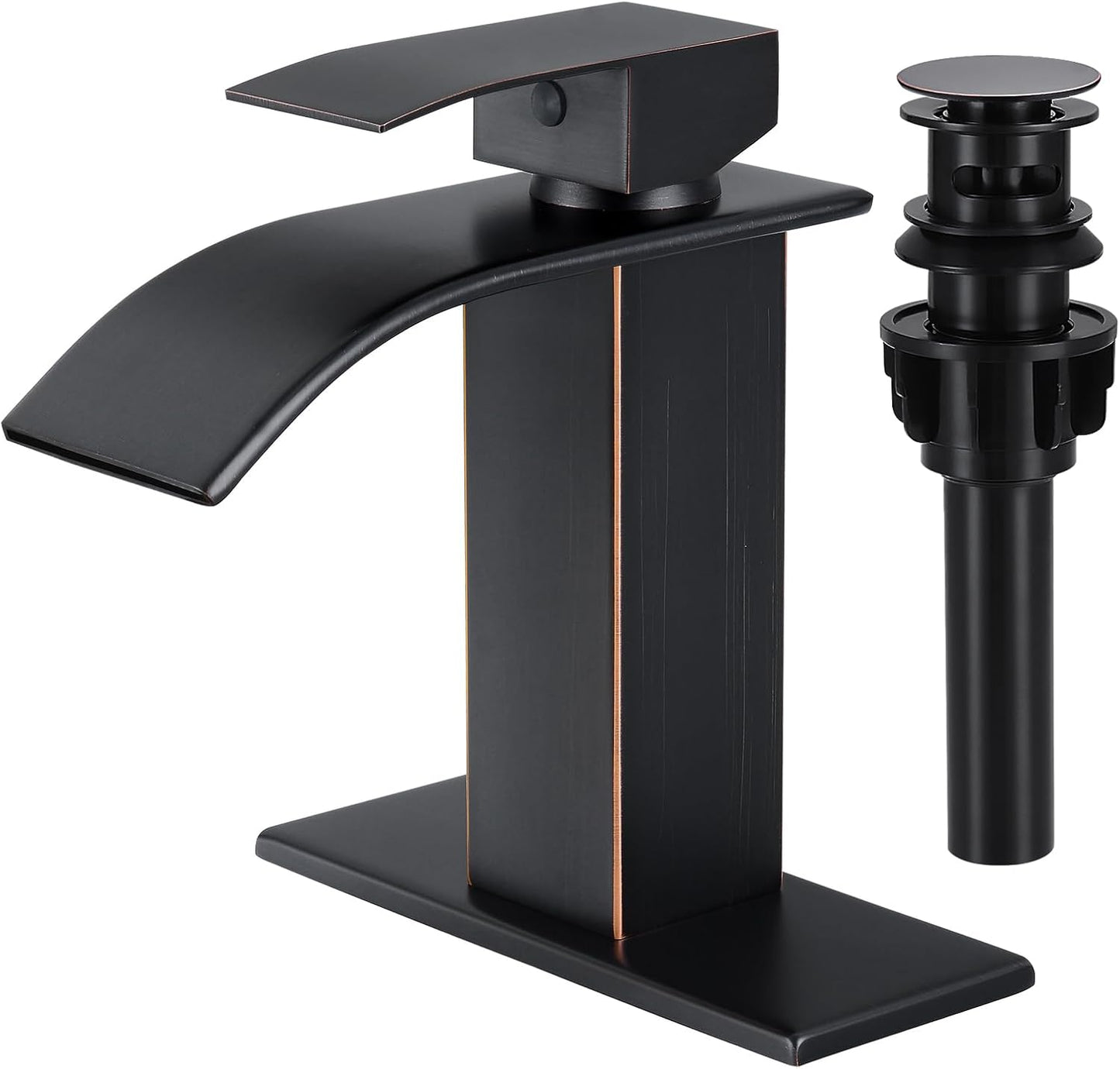 Waterfall Bathroom Faucet in Oil Rubbed Bronze for Modern Sinks