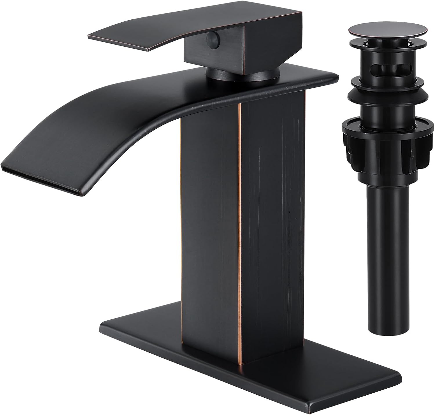 Waterfall Bathroom Faucet in Oil Rubbed Bronze for Modern Sinks