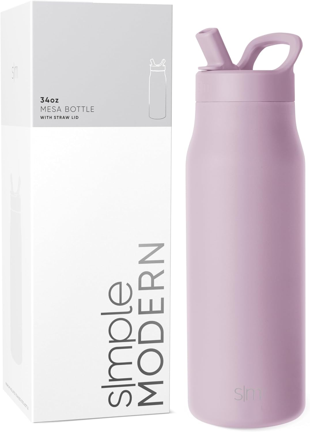 Simple Modern Insulated Water Bottle with Straw Lid - 34oz