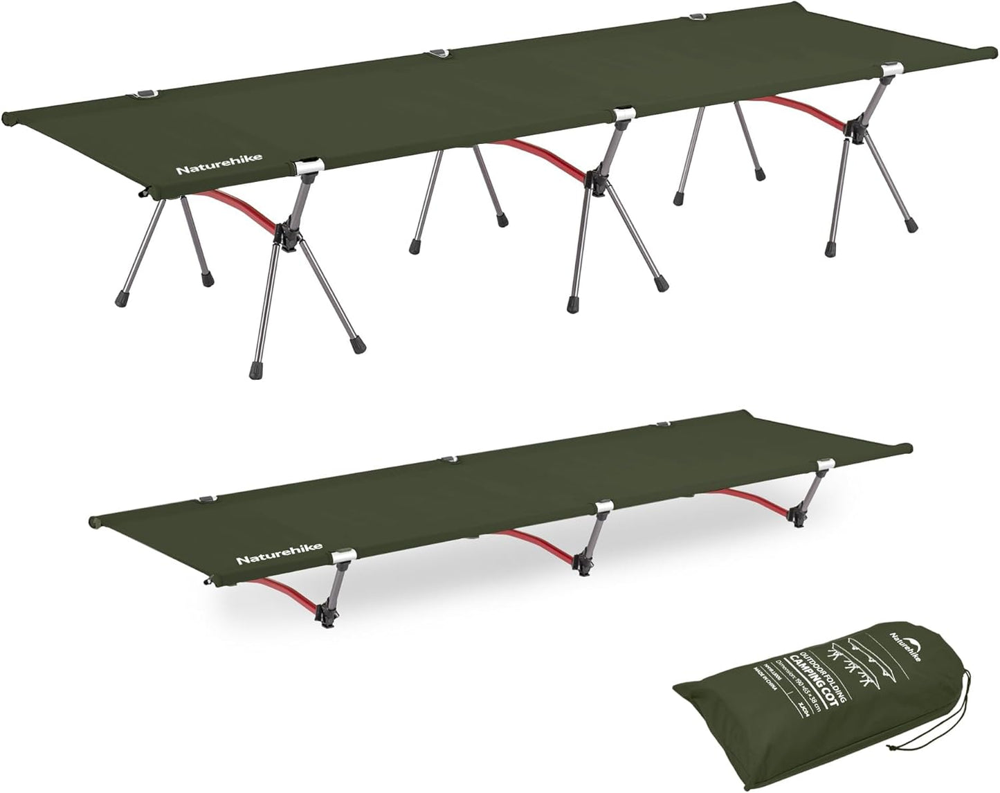 Naturehike ArmyWild Camping Cot: Ultralight & Supports 330lbs!