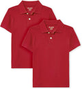 Boys' Short Sleeve Pique Polo 2 Pack - School-Ready Comfort