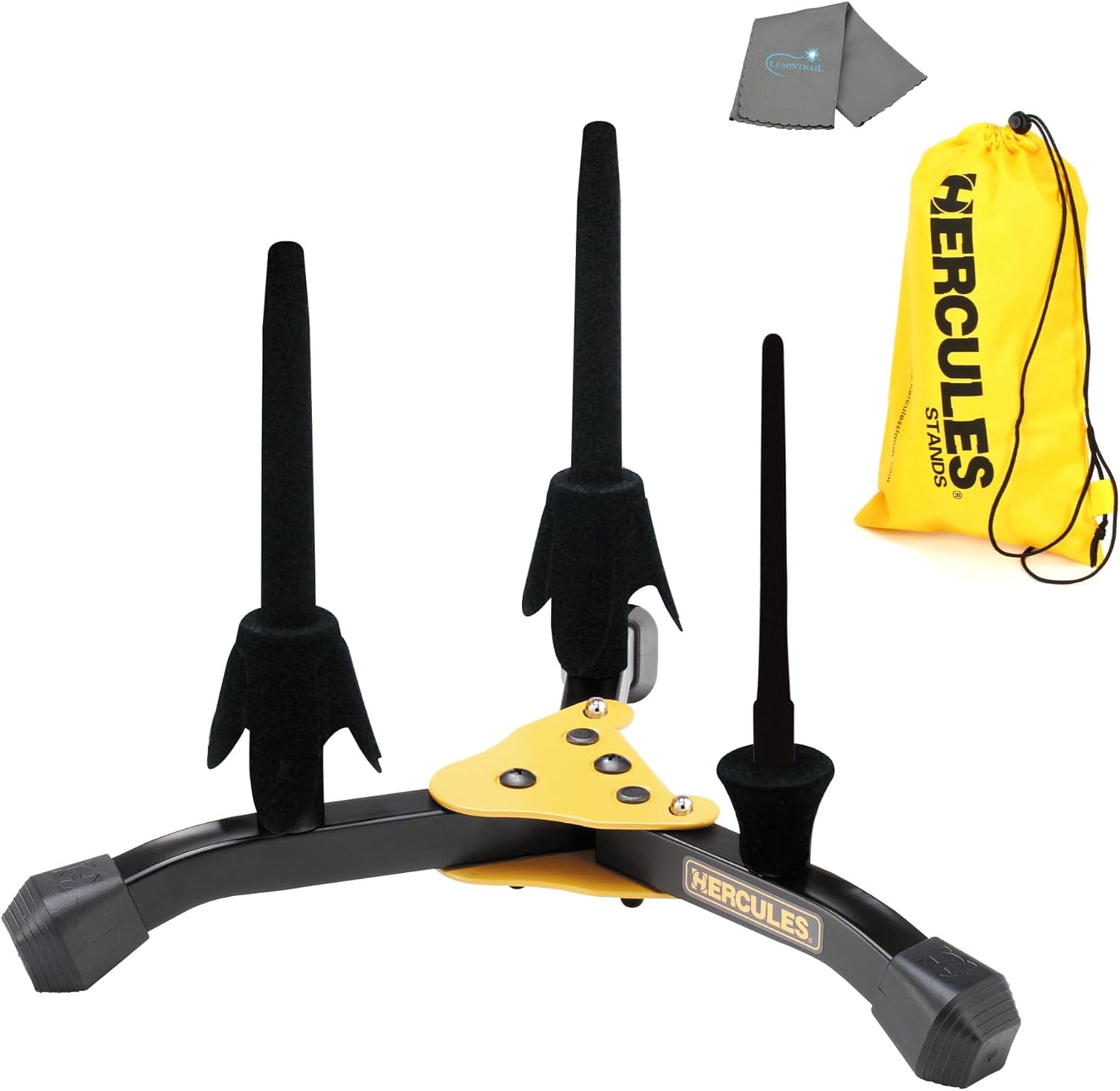 Lumintrail Hercules Flute Clarinet Stand with Carrying Bag