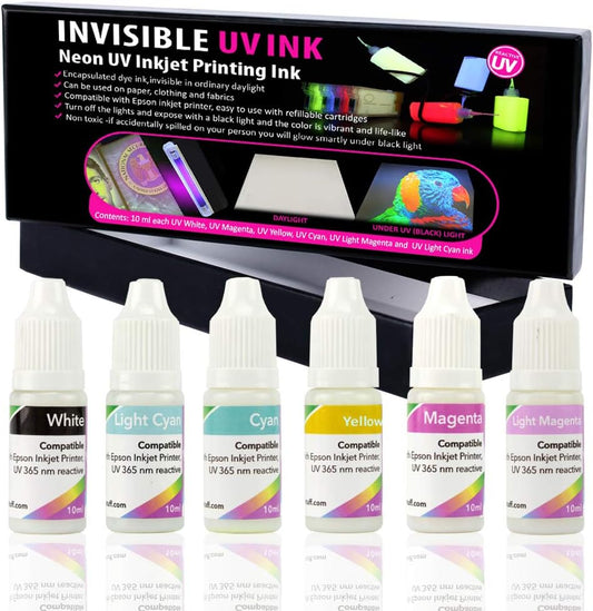 6 Color UV Ink Set for Inkjet Printers, 10 ml/Color