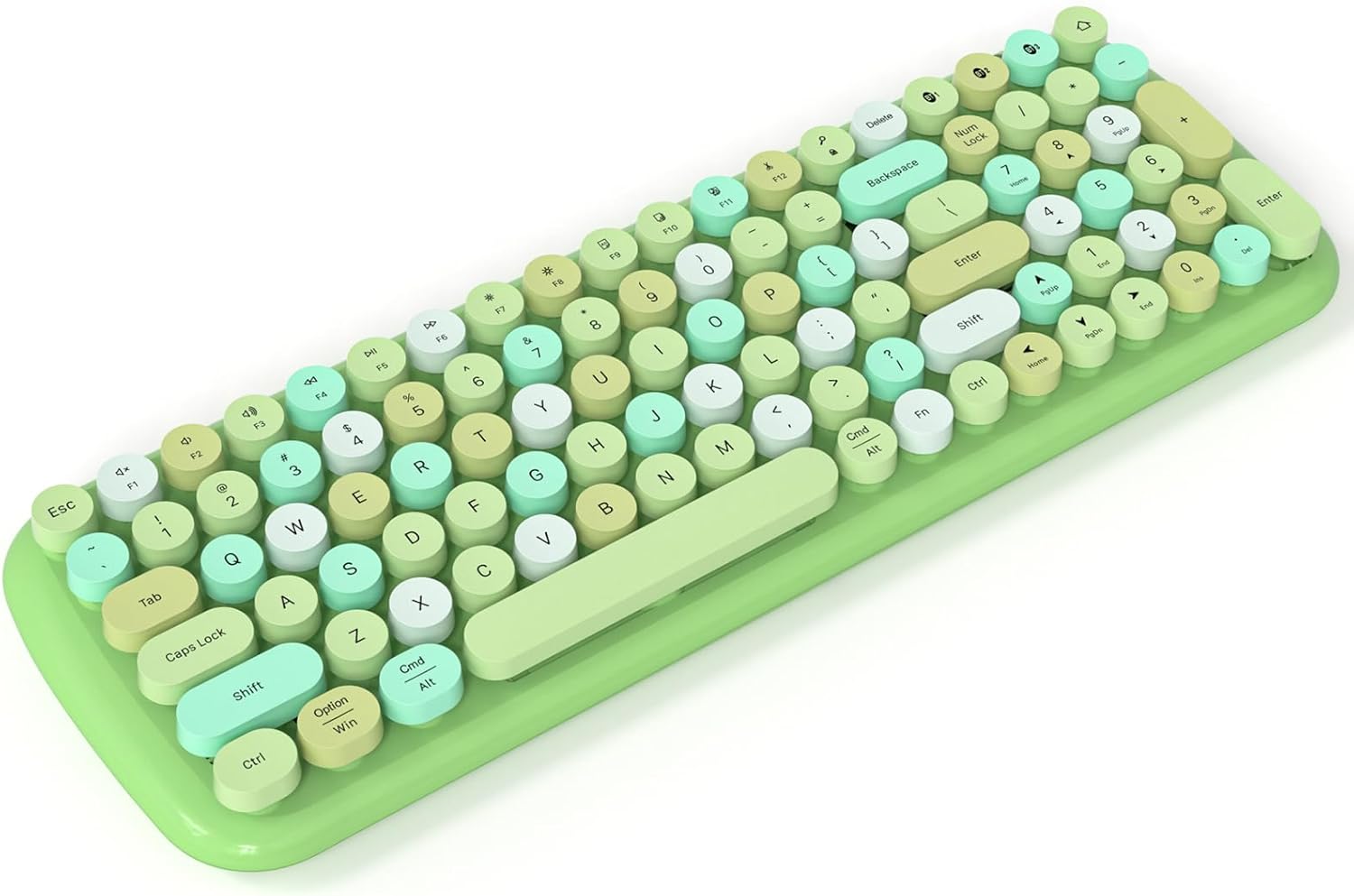 KNOWSQT Bluetooth Keyboard - Colorful Retro Typewriter Style