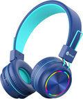iClever BTH03 Kids Bluetooth Headphones - Safe Volume & LED Lights