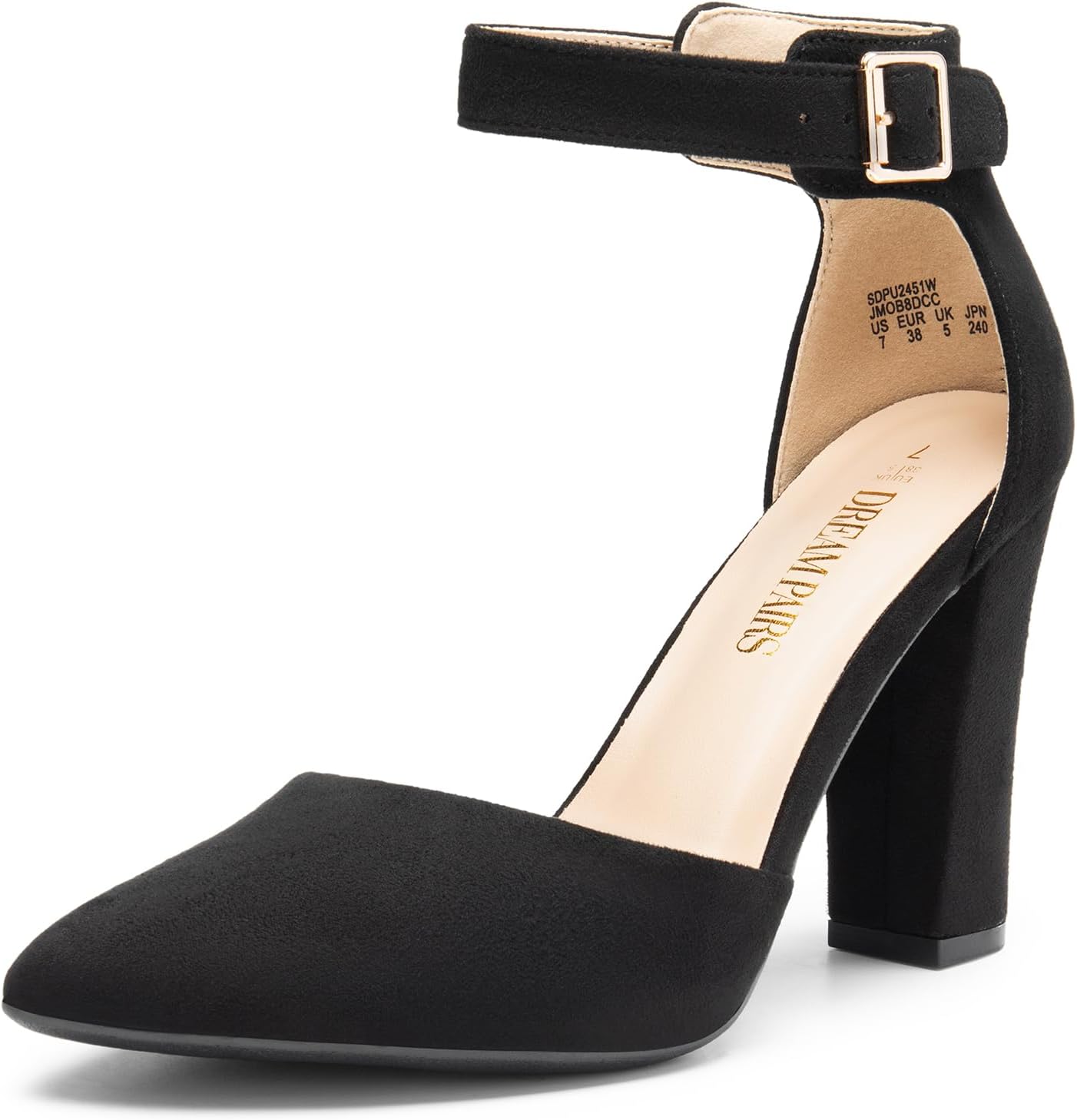 DREAM PAIRS Women's Chunky High Heels for Elegant Occasions
