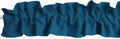 Solid Poplin Sleeve Topper Valance 144in x 9in Dark Teal - Soft Window