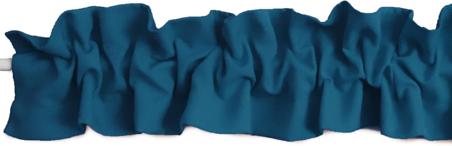Solid Poplin Sleeve Topper Window Valance for Home Decor