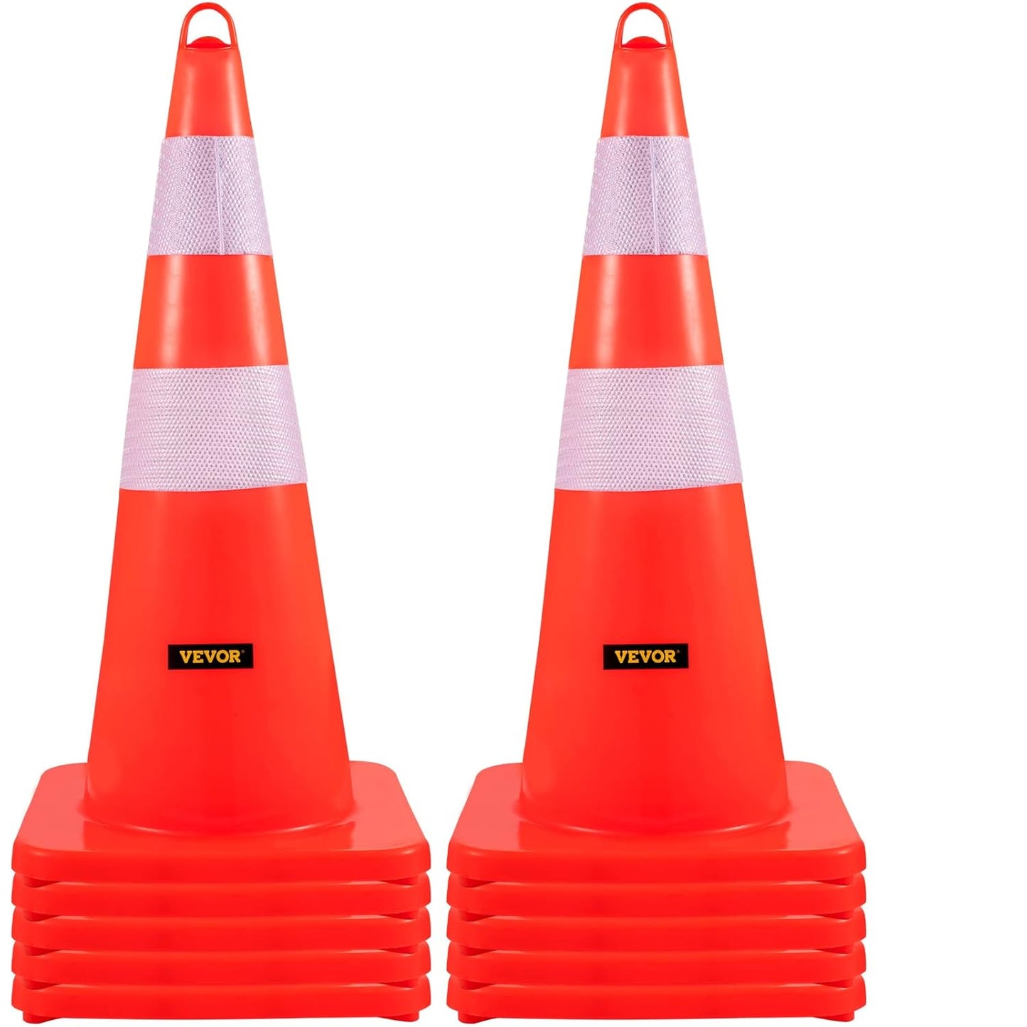 VEVOR 28in Traffic Cones Set of 10 for Road Safety Control