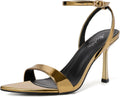 Mostrin Heels Strappy Lace Up Ankle Strap Pointed Open Toe Heels Chic