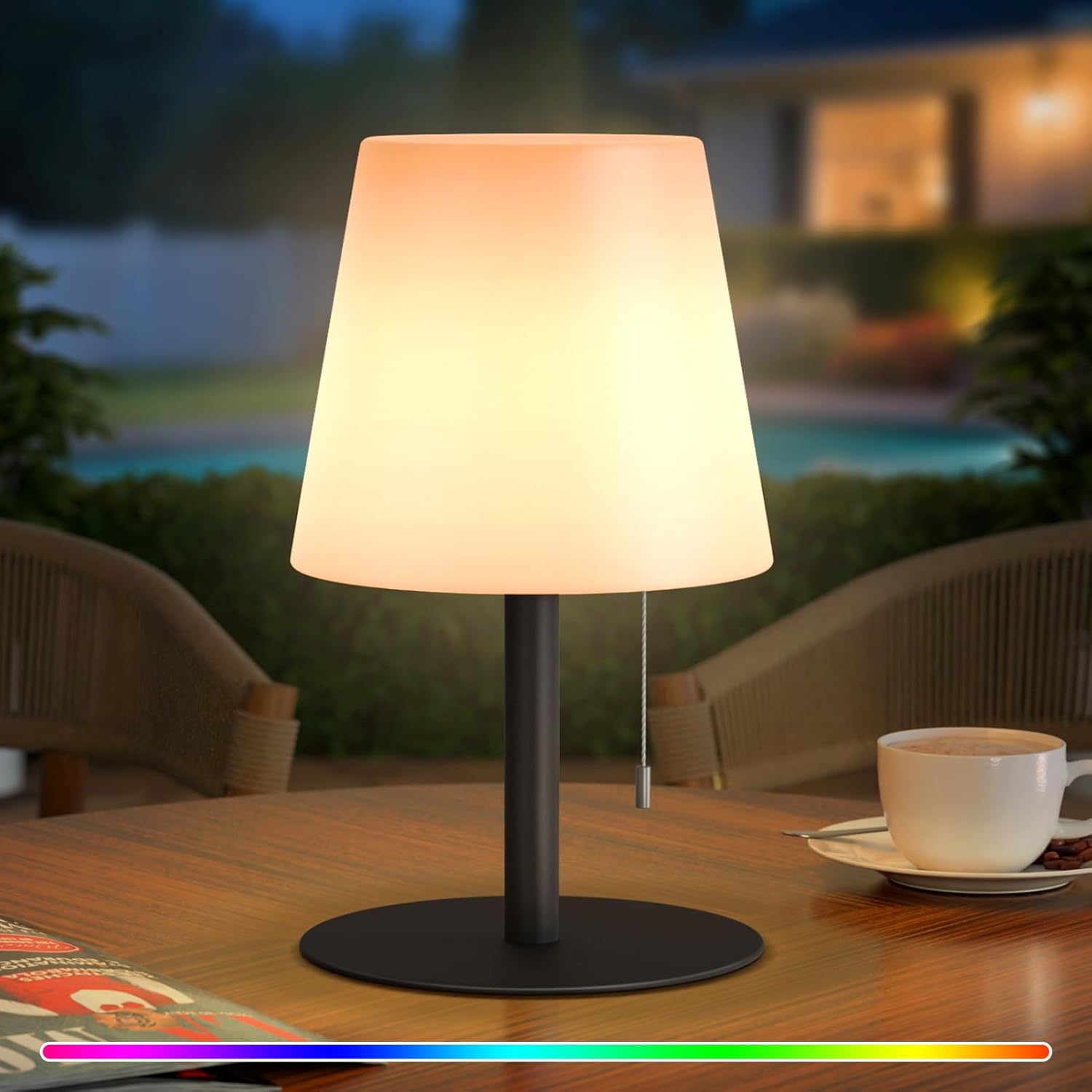 uuffoo Shower Lamp Rechargeable Outdoor Table Lamp for All