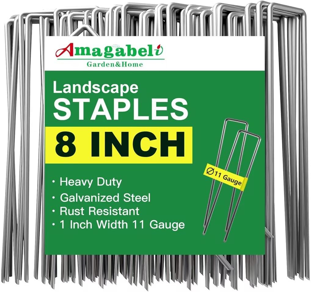 Galvanized Landscape Staples 8 Inch for Garden Projects