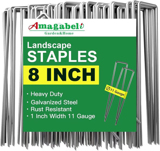 Galvanized Landscape Staples 8 Inch for Garden Projects