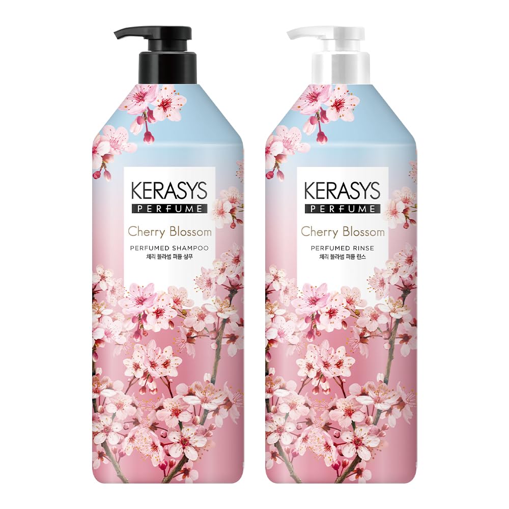 Kerasys CHERRY BLOSSOM Perfumed Shampoo and Conditioner Set