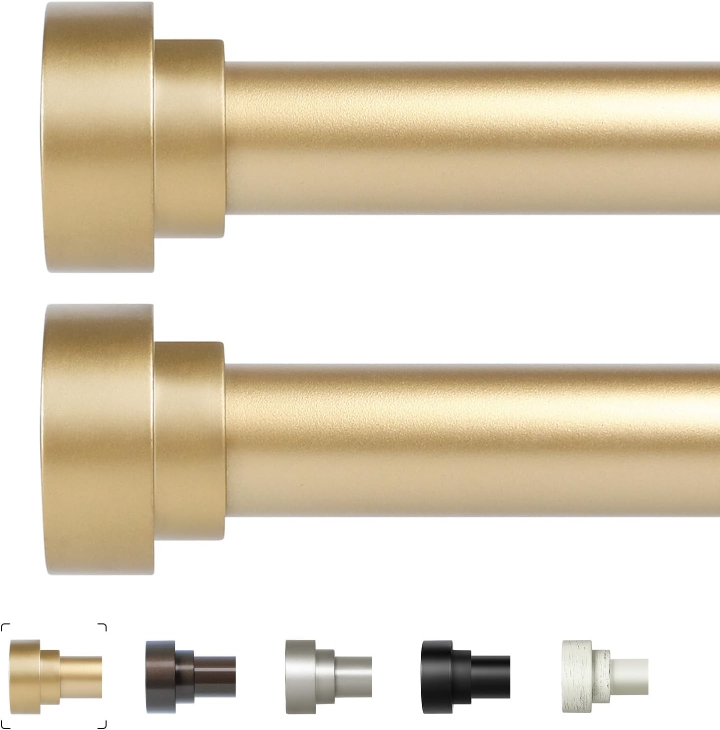 Heavy Duty Gold Curtain Rods for Windows 66 to 120 Inch